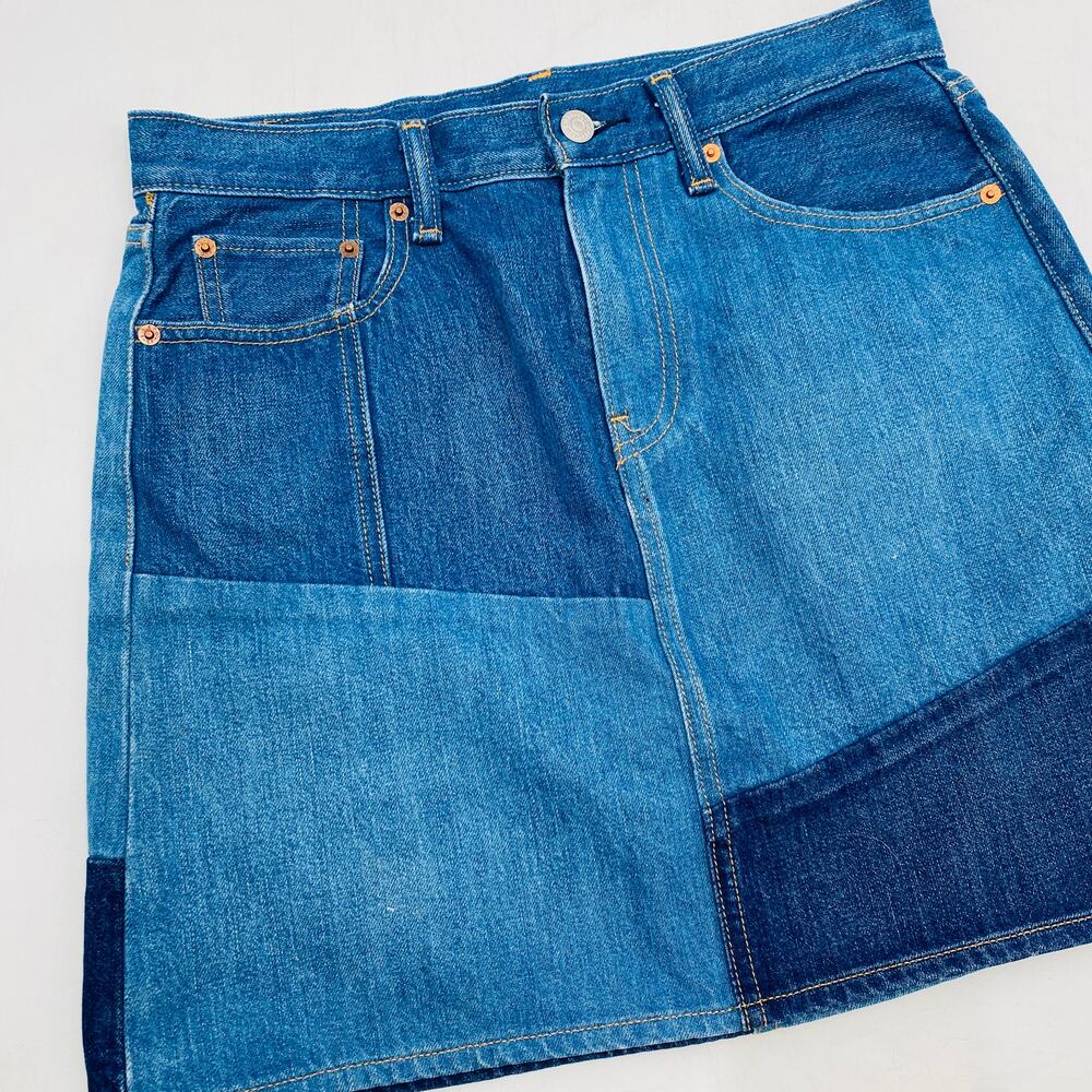 Levi's Patchwork Denim Mini Skirt - image 1